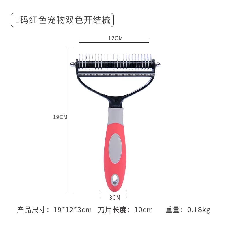 Outil De Nettoyage De Toilettage Pour Animaux De Compagnie 2 En 1, Outil De Perte D'Animaux, Combinaison D'Épilation À Nœud Ouvert, Peigne D'Épilation Pour Chats Et Chiens