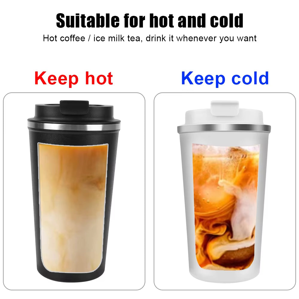 Tasse À Café Thermo Café Tasse Thermos De Voiture 380/510ML Tasse Thermo De Voyage Anti-Fuite Pour Thé Eau Café Double Acier Inoxydable