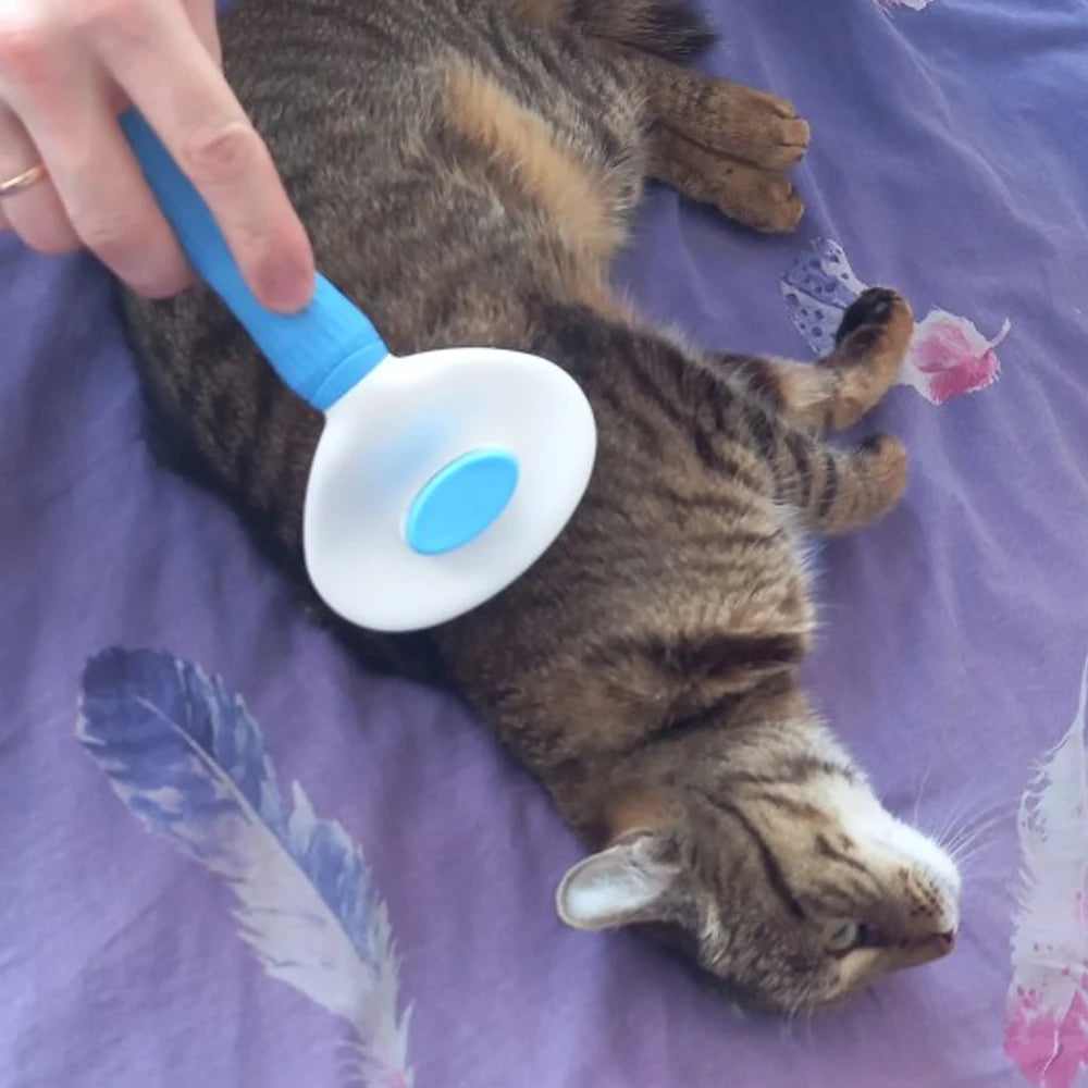 Peigne D'Épilation Pour Chiens, Brosse De Toilettage En Acier Inoxydable, Peignes Pour Chats, Brosses Automatiques Antidérapantes Pour Chiens Et Chats