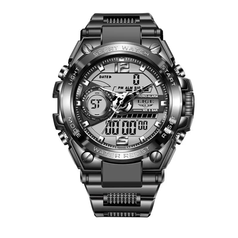 -Montre Militaire Numérique Pour Homme, Étanche 50M, Montre-Bracelet À Quartz LED, Horloge De Sport, Grandes Montres Pour Homme
