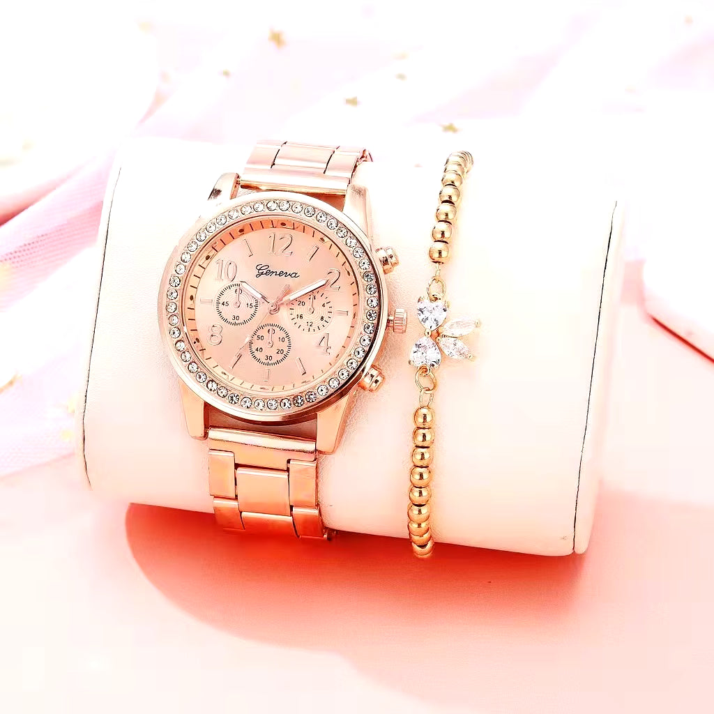 Montres Pour Femmes Genève Classique Luxe Montre Strass Femmes Montres Dames Mode or Montre Horloge Reloj Mujer Montre Femme