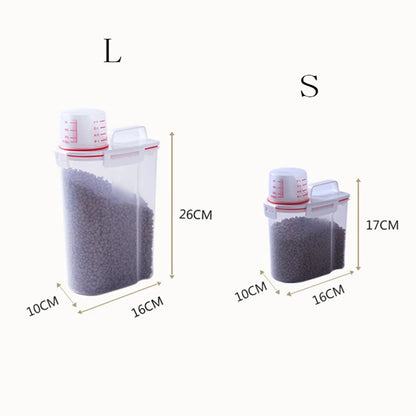 Boîte De Rangement Scellée Pour Aliments Pour Animaux De Compagnie, Baril De Riz, Tasse À Mesurer, Étanche À L'Humidité, E27, Nourriture Pour Chat, Divers Animaux De Compagnie Mars