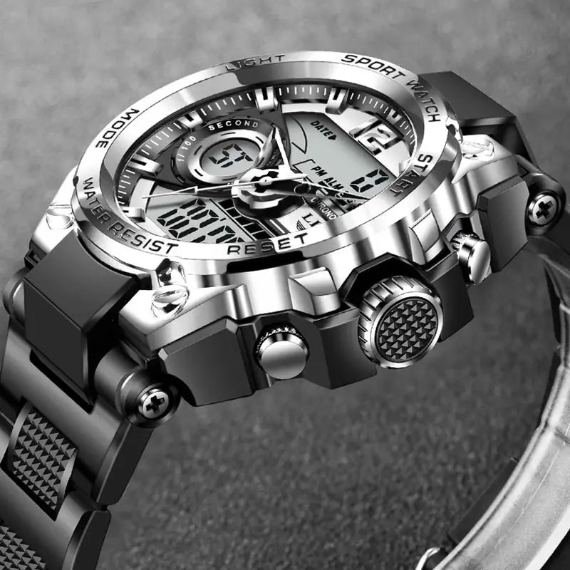 -Montre Militaire Numérique Pour Homme, Étanche 50M, Montre-Bracelet À Quartz LED, Horloge De Sport, Grandes Montres Pour Homme