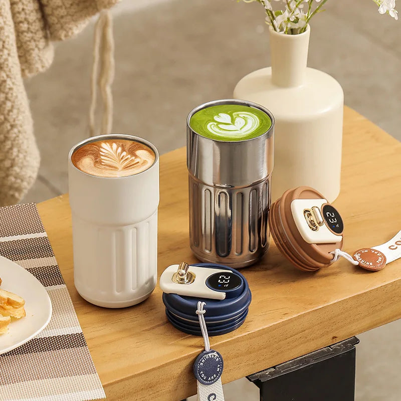 Bouteille Thermos Intelligente D'Eau Numérique LED Température Tasse À Café 316 Tasse Sous Vide En Acier Inoxydable Tasse De Bureau Tasse Portable D'Affaires