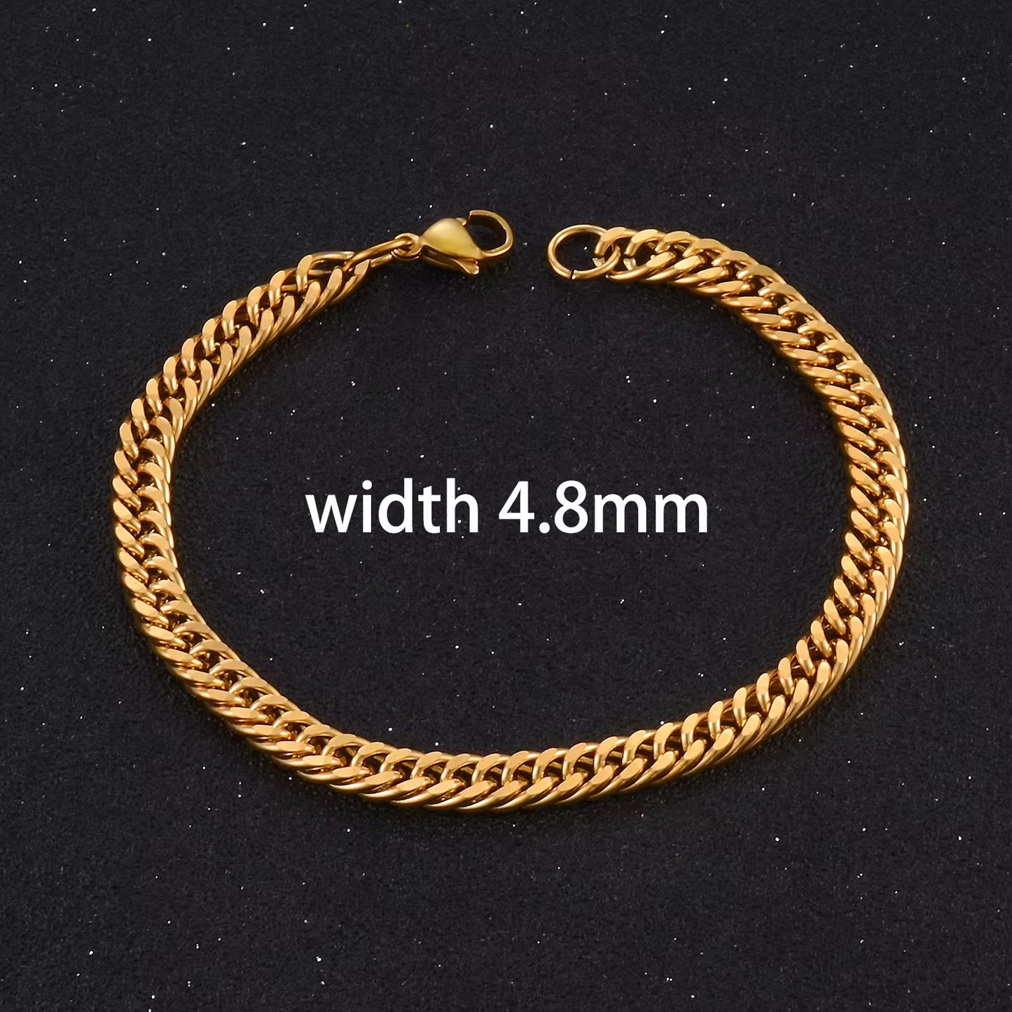 Bracelets Cubains En Acier Inoxydable Pour Hommes Et Femmes, Bijoux Hip Hop À Portée De Main, Cadeau De Mode, Document Argenté, Jopunk