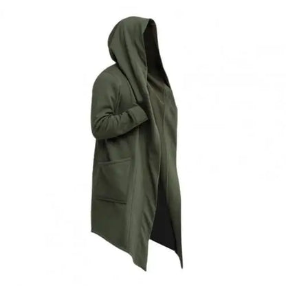 Manteau À Capuche Pour Homme, Veste Longue Et Cool, À Manches Longues Pour Filmer, Manteau De Costume