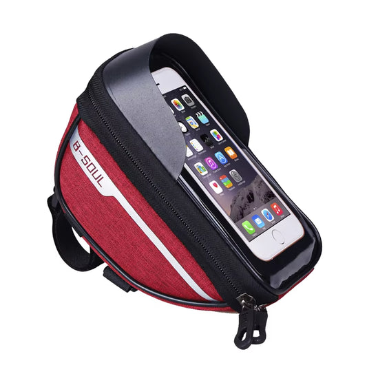 B-SOUL Vélo Vélo Vélo Tête Tube Guidon Cellule Téléphone Portable Sac Étui Support Écran Téléphone Montage Sacs Étui Pour 6.5In
