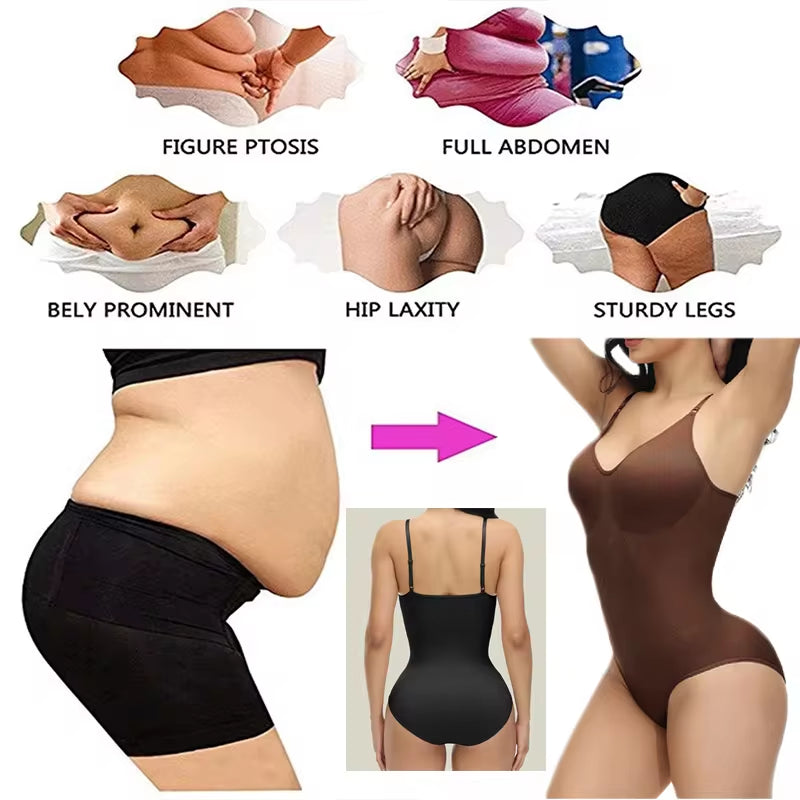 Body À Bretelles Spaghetti Pour Femmes, Col En V, Avec Corps Rembourré, Entrejambe Ouvert, Vêtement Amincissant, Modelant Le Corps, Lisse, Nouvelle Collection