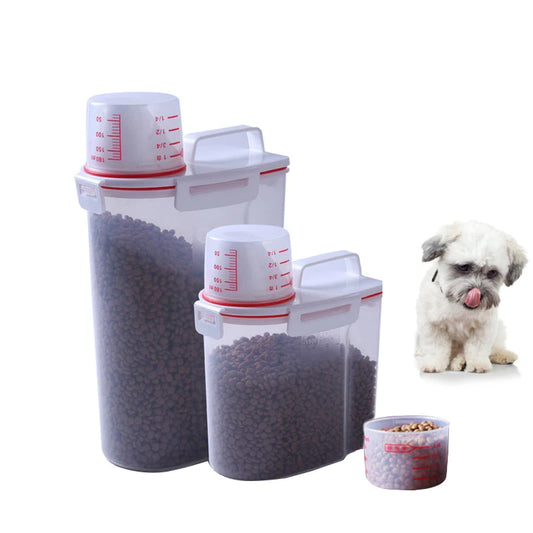 Boîte De Rangement Scellée Pour Aliments Pour Animaux De Compagnie, Baril De Riz, Tasse À Mesurer, Étanche À L'Humidité, E27, Nourriture Pour Chat, Divers Animaux De Compagnie Mars