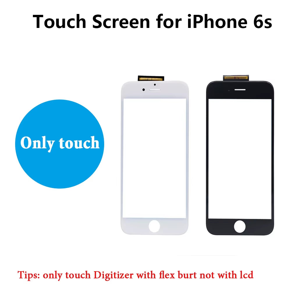 Numériseur D'Écran Tactile Avec Cadre, Écran Tactile Avant, Lentille En Verre Pour Iphone 6, 6S Plus, 5, 5S, SE, 5C, 7, 8 Plus, 6P