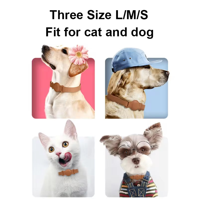 Nouveau Collier Réglable En Cuir Pour Animaux De Compagnie Pour Apple Airtag Traqueur De Localisation Chien Chat Étui Airtag Anti-Perte Collier De Localisation Airtags