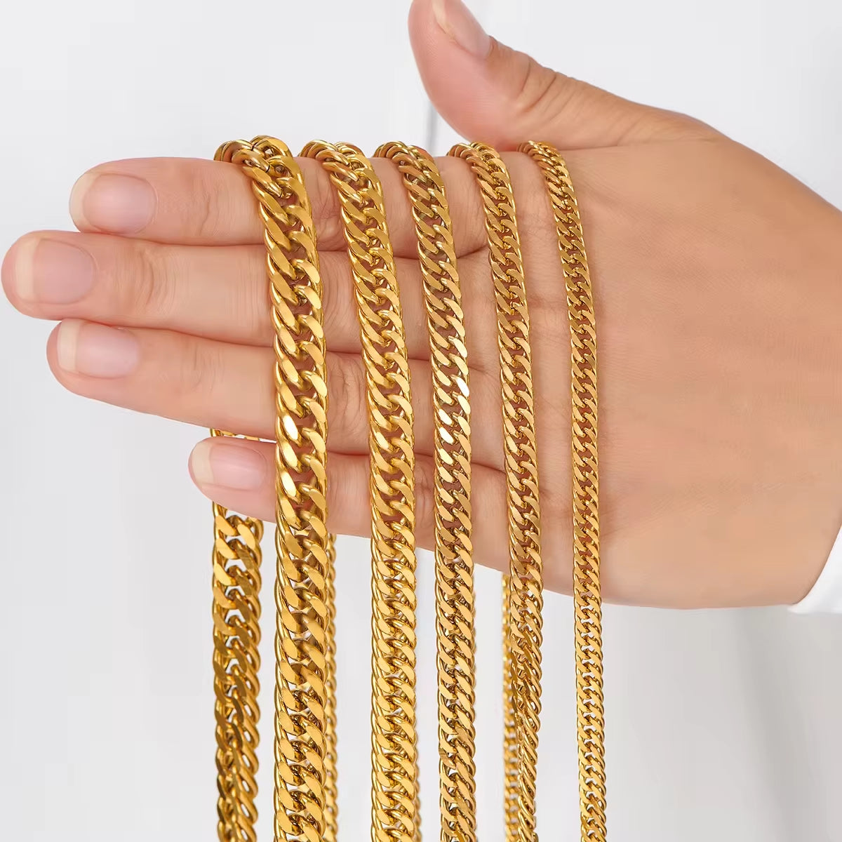 Bracelets Cubains En Acier Inoxydable Pour Hommes Et Femmes, Bijoux Hip Hop À Portée De Main, Cadeau De Mode, Document Argenté, Jopunk