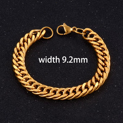 Bracelets Cubains En Acier Inoxydable Pour Hommes Et Femmes, Bijoux Hip Hop À Portée De Main, Cadeau De Mode, Document Argenté, Jopunk