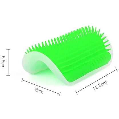 Brosse D'Angle Pour Chat, Peigne De Massage Pour Arc De Chat, Grattoir En Plastique, Élimine Les Cheveux, Toilettage Avec Herbe-Aux-Chats, Autonettoyant, Fourniture Pour Chat