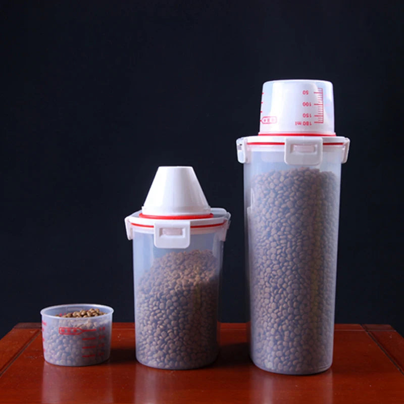 Boîte De Rangement Scellée Pour Aliments Pour Animaux De Compagnie, Baril De Riz, Tasse À Mesurer, Étanche À L'Humidité, E27, Nourriture Pour Chat, Divers Animaux De Compagnie Mars