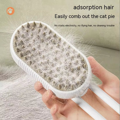 Nouveau Peigne De Pulvérisation Pour Animaux De Compagnie Pour Chats Et Chiens Peigne D'Épilation De Jet Électrique Pour Animaux De Compagnie Brosse De Massage Anti-Vol De Pulvérisation À Une Clé, Massage Propre
