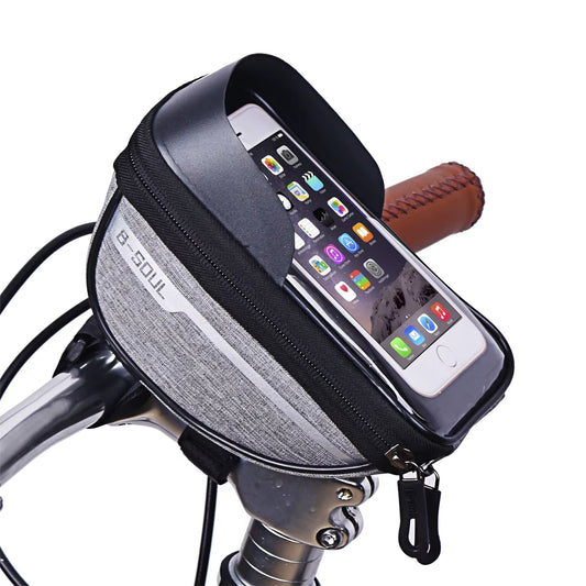 B-SOUL Vélo Vélo Vélo Tête Tube Guidon Cellule Téléphone Portable Sac Étui Support Écran Téléphone Montage Sacs Étui Pour 6.5In