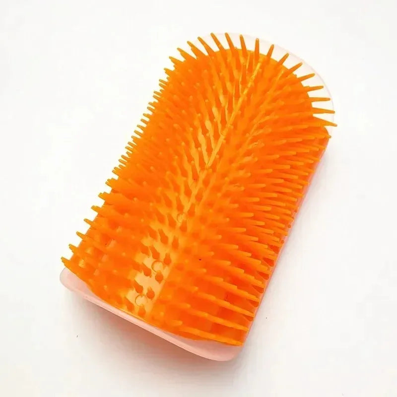Brosse D'Angle Pour Chat, Peigne De Massage Pour Arc De Chat, Grattoir En Plastique, Élimine Les Cheveux, Toilettage Avec Herbe-Aux-Chats, Autonettoyant, Fourniture Pour Chat