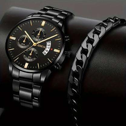 Mode Hommes Montre En Acier Inoxydable Calendrier De Luxe Montre-Bracelet À Quartz Hommes Montres D'Affaires Pour Homme Horloge Montre Homme