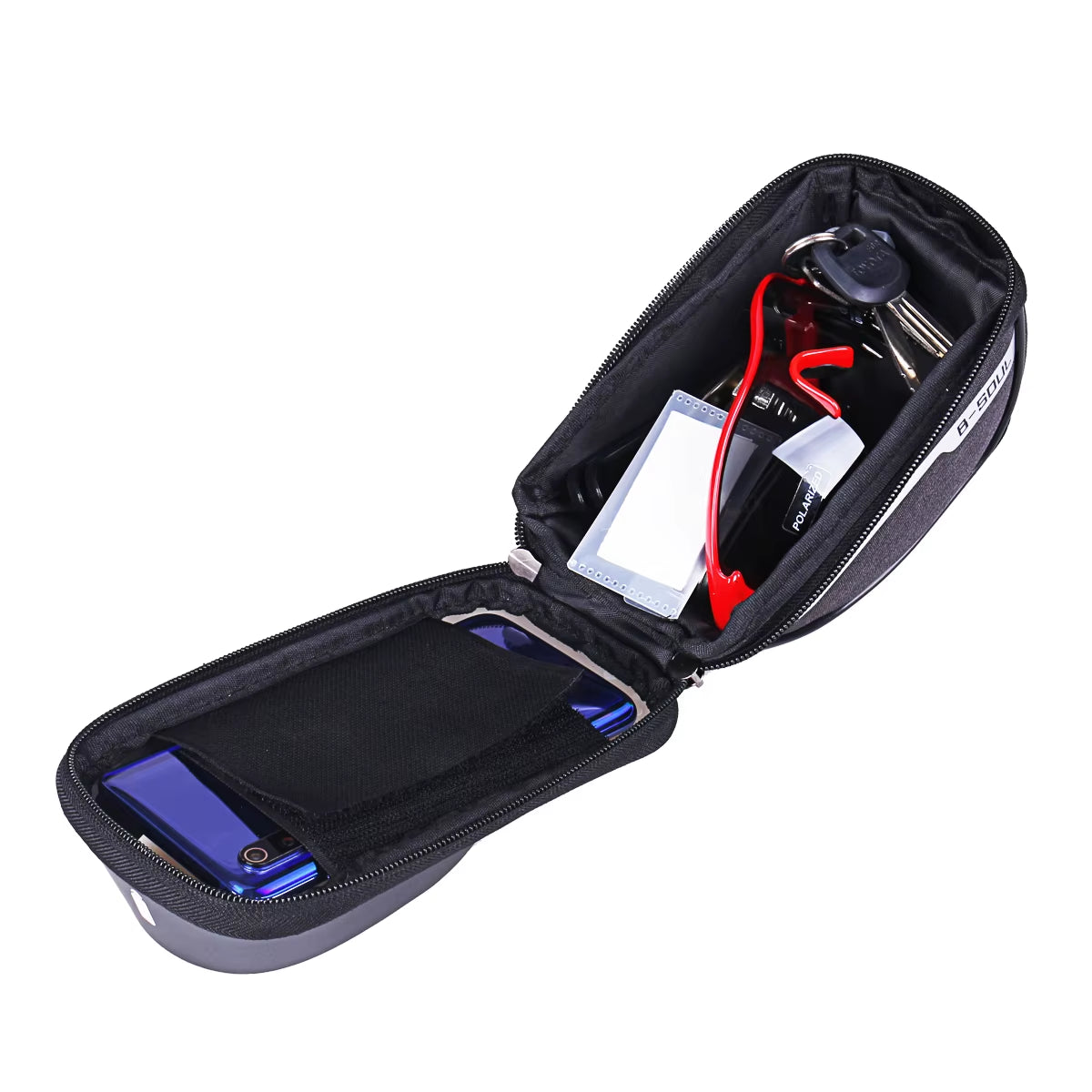 B-SOUL Vélo Vélo Vélo Tête Tube Guidon Cellule Téléphone Portable Sac Étui Support Écran Téléphone Montage Sacs Étui Pour 6.5In