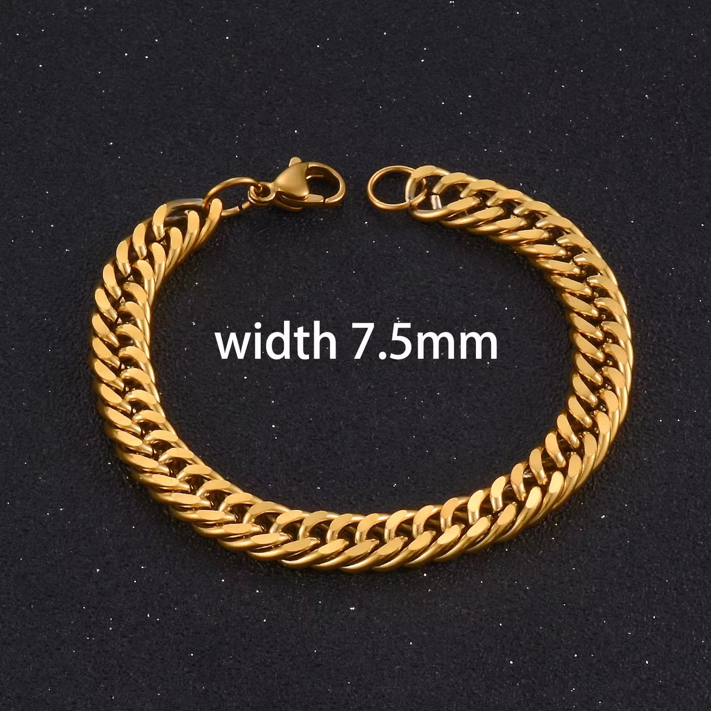 Bracelets Cubains En Acier Inoxydable Pour Hommes Et Femmes, Bijoux Hip Hop À Portée De Main, Cadeau De Mode, Document Argenté, Jopunk