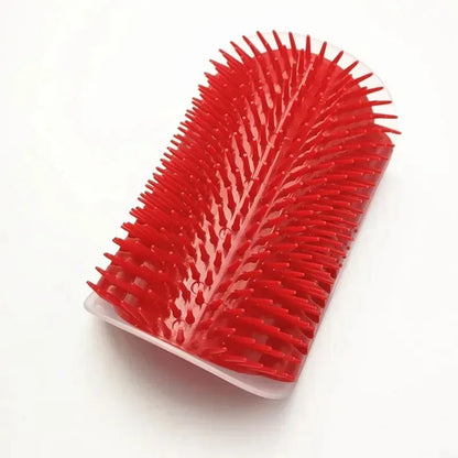 Brosse D'Angle Pour Chat, Peigne De Massage Pour Arc De Chat, Grattoir En Plastique, Élimine Les Cheveux, Toilettage Avec Herbe-Aux-Chats, Autonettoyant, Fourniture Pour Chat