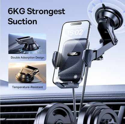 Baseus Support De Téléphone De Voiture Ventouse Pour Tableau De Bord Pare-Brise Support De Téléphone Portable De Voiture Pince Pour Iphone Pro Xiaomi Huawei Samsung