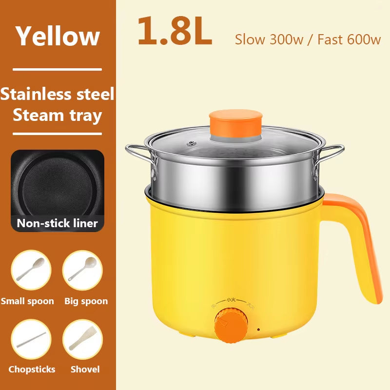 Marmite Électrique Domestique, Poêle À Chauffage Rapide, Doublure Antiarina, Cuiseur À Riz Multifonction, Cuiseur Vapeur, Marmite Chaude, Tasse À Ébullition, Sportl