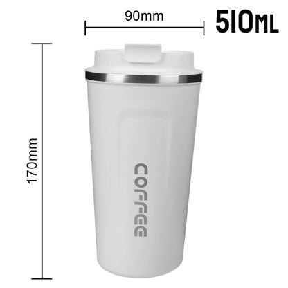 Tasse À Café Thermo Café Tasse Thermos De Voiture 380/510ML Tasse Thermo De Voyage Anti-Fuite Pour Thé Eau Café Double Acier Inoxydable