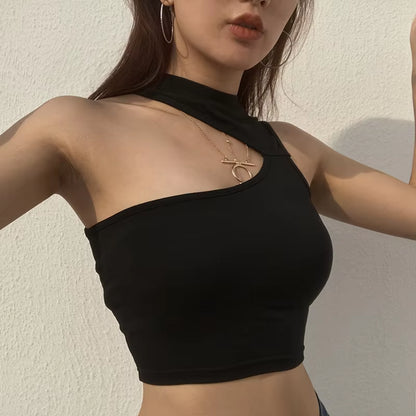 2024 Été Sans Manches Sexy Femmes Filles Été Gilet Haut Court Chemise Blouse Décontracté Mince Noir Réservoirs Chaud S M L