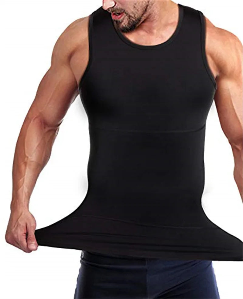 Hommes Compression Chemise Shapewear Minceur Corps Shaper Gilet Maillot De Corps Perte De Poids Débardeur Corset Gilet Ventre Contrôle Du Ventre