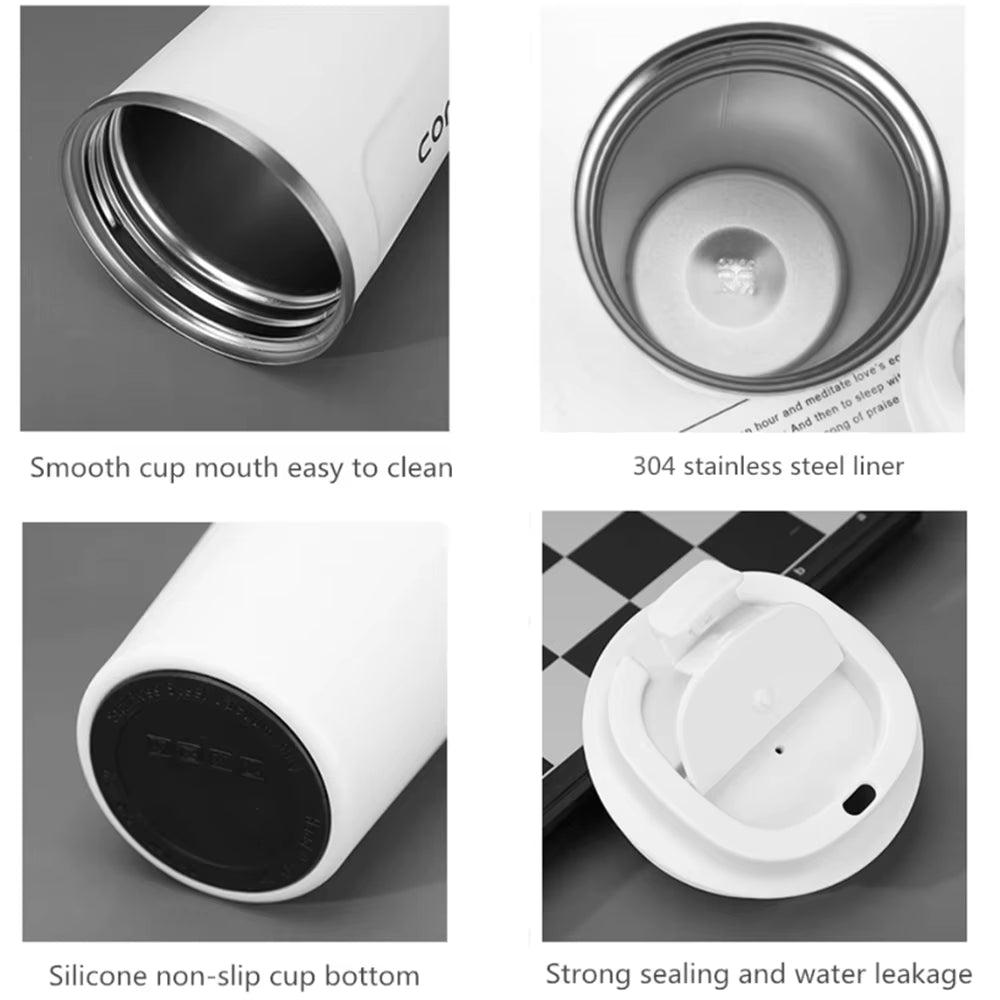 Tasse À Café Thermo Café Tasse Thermos De Voiture 380/510ML Tasse Thermo De Voyage Anti-Fuite Pour Thé Eau Café Double Acier Inoxydable