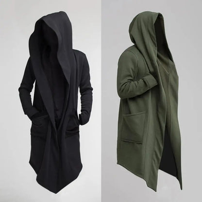 Manteau À Capuche Pour Homme, Veste Longue Et Cool, À Manches Longues Pour Filmer, Manteau De Costume