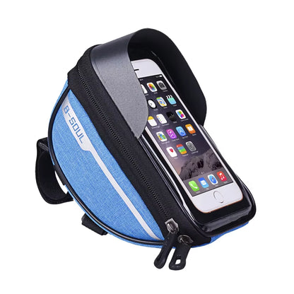 B-SOUL Vélo Vélo Vélo Tête Tube Guidon Cellule Téléphone Portable Sac Étui Support Écran Téléphone Montage Sacs Étui Pour 6.5In