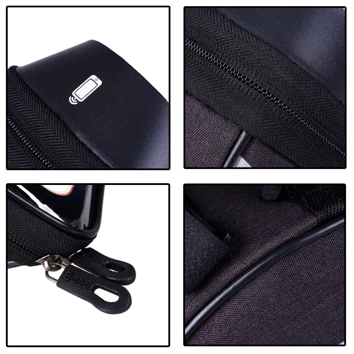 B-SOUL Vélo Vélo Vélo Tête Tube Guidon Cellule Téléphone Portable Sac Étui Support Écran Téléphone Montage Sacs Étui Pour 6.5In