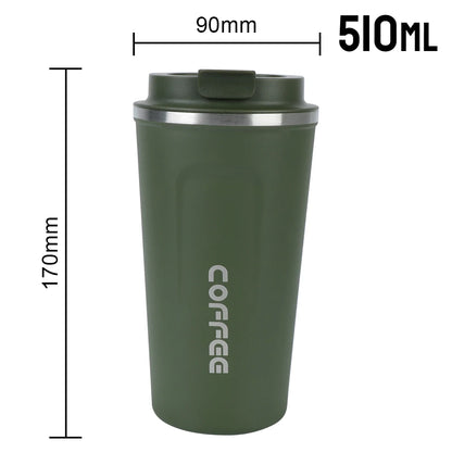 Tasse À Café Thermo Café Tasse Thermos De Voiture 380/510ML Tasse Thermo De Voyage Anti-Fuite Pour Thé Eau Café Double Acier Inoxydable