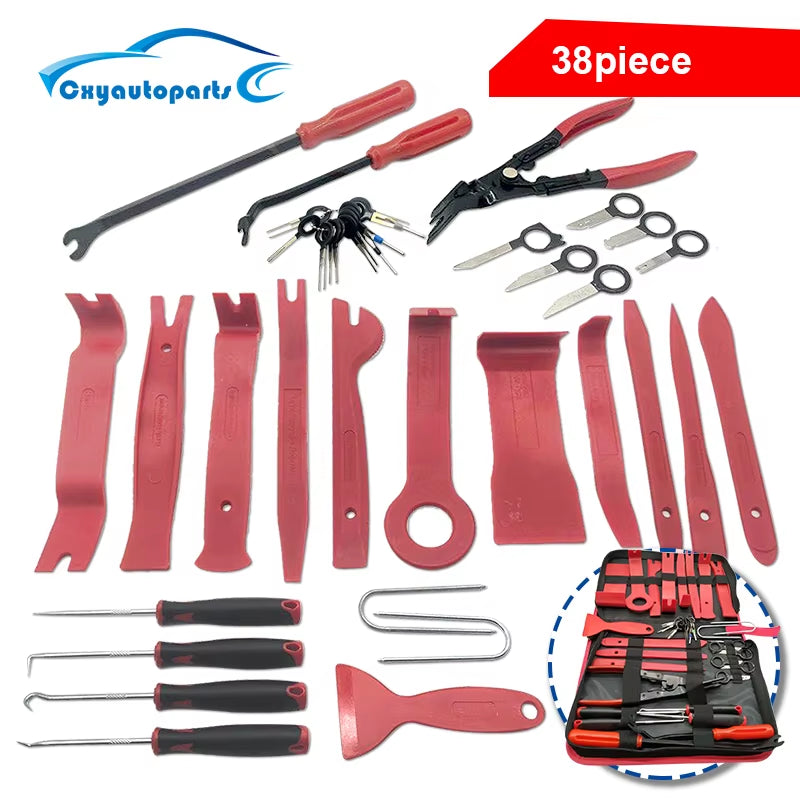 Outil De Réparation Audio De Voiture, Clip De Fixation À Rivets, Outil De Retrait De Garniture De Panneau De Porte, Outils De Démontage Intérieur Automobile, Outil De Retrait De Levier De Voiture